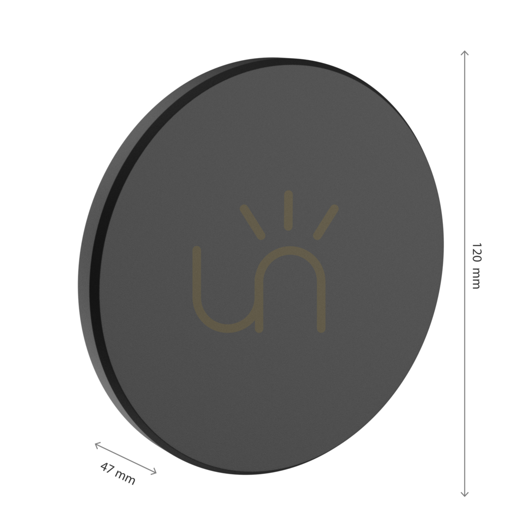 Előnézet Piatta 9 W Cct 230 V Ip44 120x47 Mm fekete kerek homlokzat. Piatta 9 W Cct 230 V Ip44 120x47 Mm fekete kerek homlokzat.