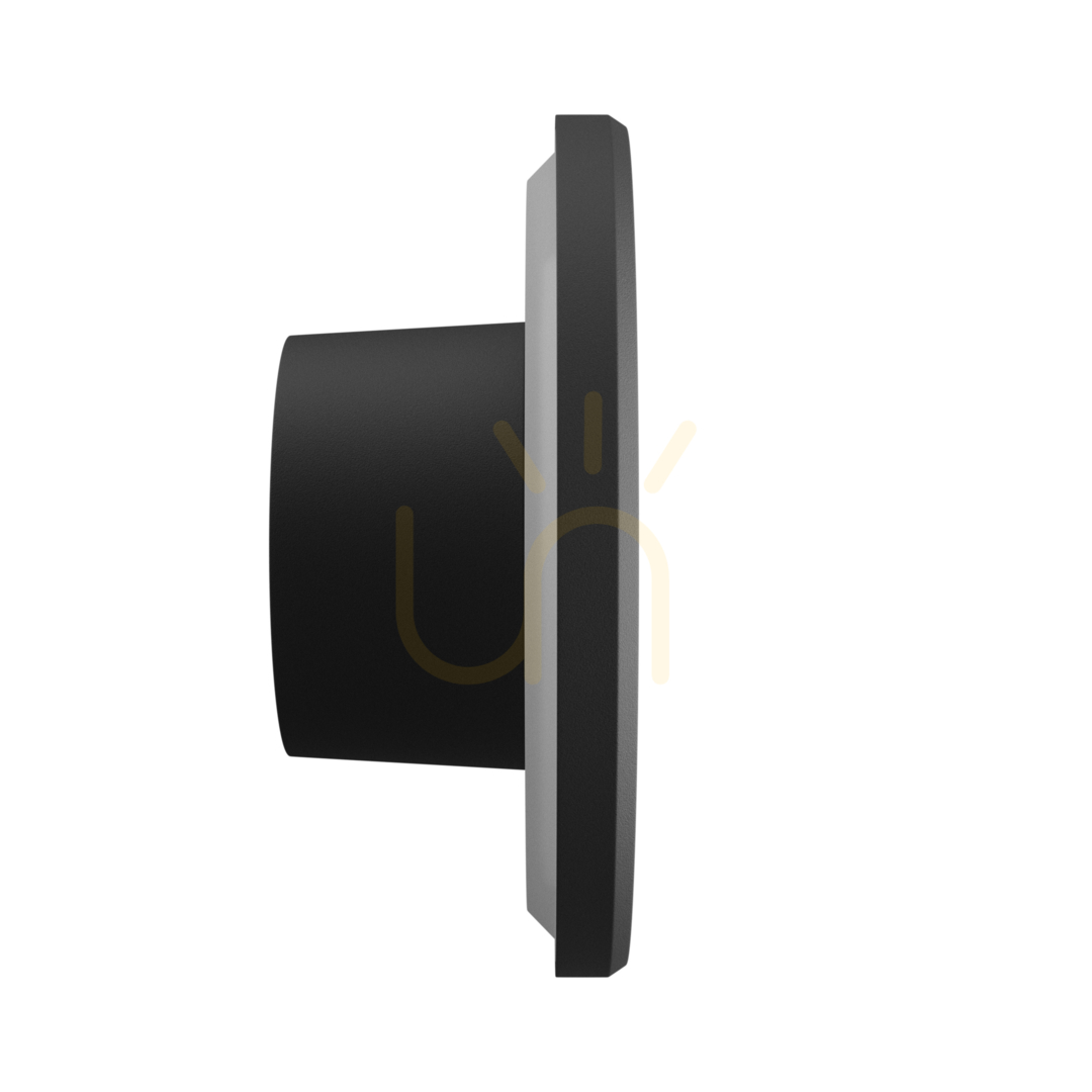 Előadás Piatta 9 W Cct 230 V Ip44 120x47 Mm fekete kerek homlokzat. Piatta 9 W Cct 230 V Ip44 120x47 Mm fekete kerek homlokzat.