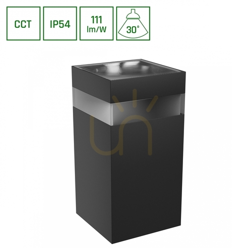 Jelölje be Torre Ring 9 W Cct 230 V Ip54 99x78x156 Mm Fekete négyzet alakú homlokzati egyirányú.