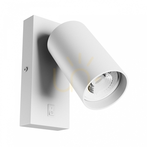 Squalla Variosa kapcsoló Gu10 fali lámpa 230 V Ip20 55x100 Mm fehér kerek. small 0
