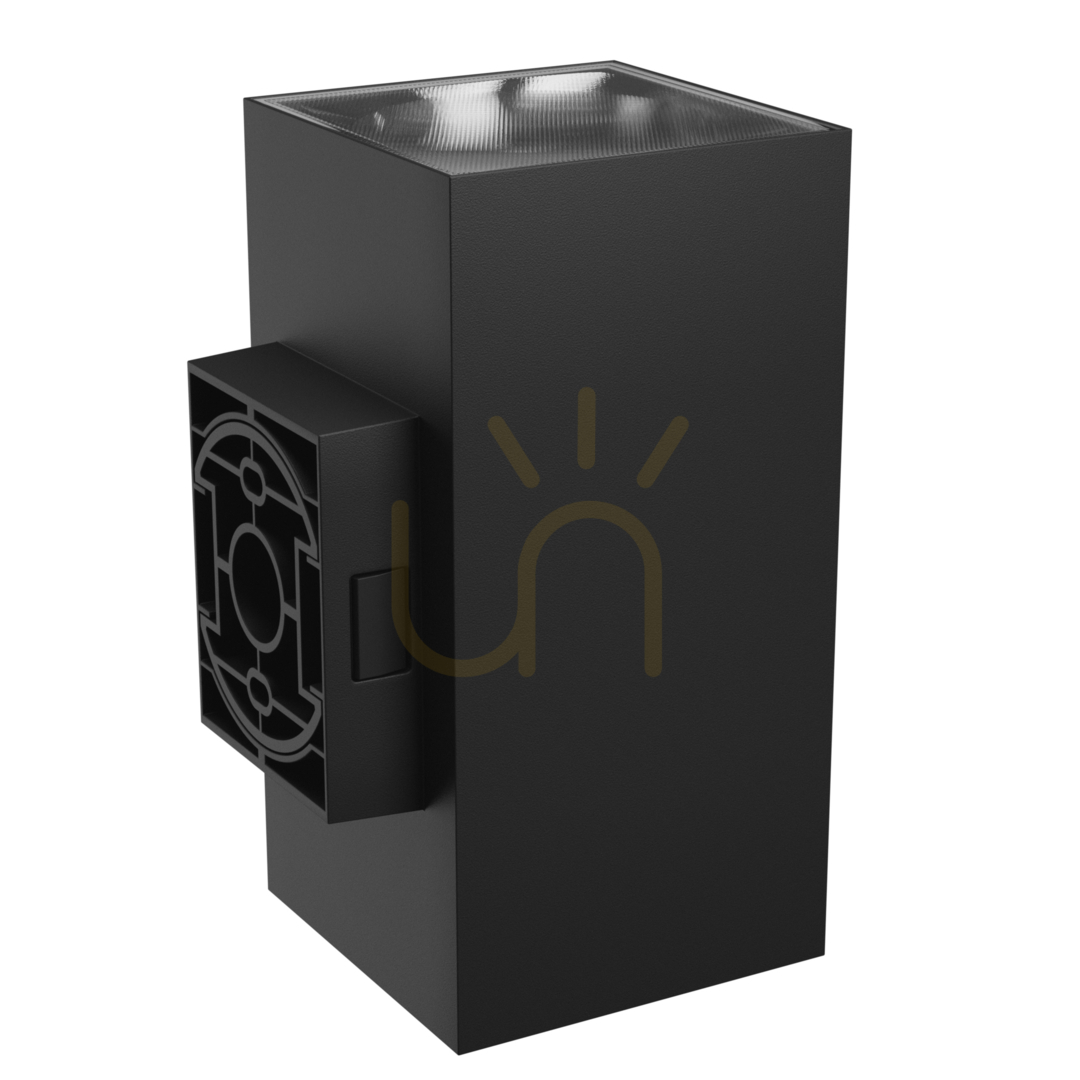 Előadás Torre 18 W Cct 230 V Ip54 99x78x162 Mm Fekete négyzet alakú homlokzati kétirányú. Torre 18 W Cct 230 V Ip54 99x78x162 Mm Fekete négyzet alakú homlokzati kétirányú.
