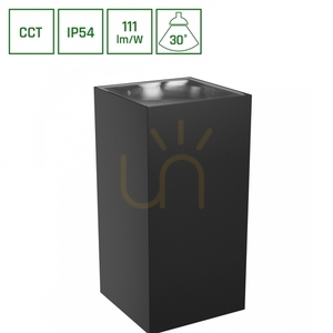 Torre 18 W Cct 230 V Ip54 99x78x162 Mm Fekete négyzet alakú homlokzati kétirányú. 0 Torre 18 W Cct 230 V Ip54 99x78x162 Mm Fekete négyzet alakú homlokzati kétirányú. small 0