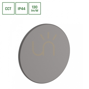 Piatta 18 W Cct 230 V Ip44 250x47 Mm szürke kerek homlokzat. small 0