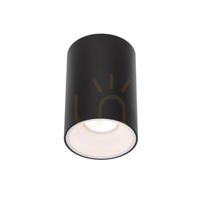 Chloe Elemento felszíni szerelt Gu10 250 V Ip20 Fi95x138mm Fekete kerek festett. small 3