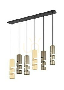 Trio STREAM függőlámpa 364000617, 6×GU10, 100 cm, bézs és kávébarna small 2