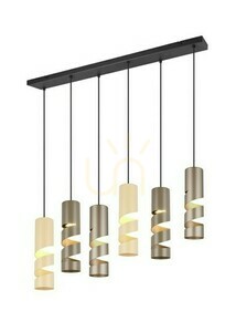 Trio STREAM függőlámpa 364000617, 6×GU10, 100 cm, bézs és kávébarna small 0