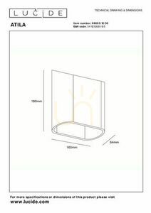 Kültéri fali lámpa Lucide ATILA fekete alumínium LED IP65 69805/12/30 small 4