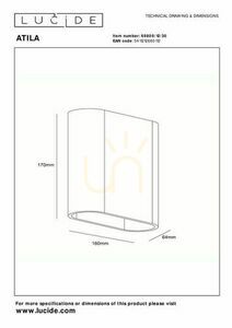 Kültéri fali lámpa Lucide Atila fekete LED alumínium IP54 69806/12/30 small 4