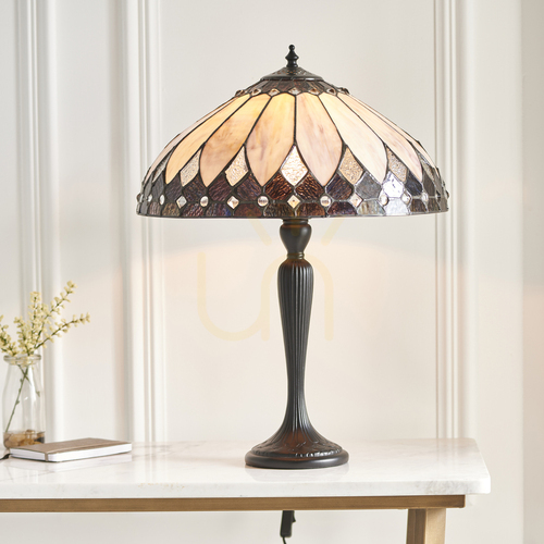 Jelölje be Tiffany asztali lámpa többszínű 40 cm Interiors 63982