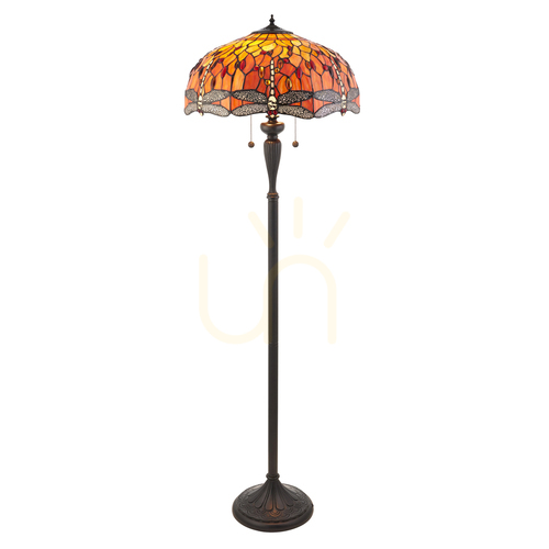 Jelölje be Tiffany álló lámpa Szitakötő, sokszínű, Interiors 64070