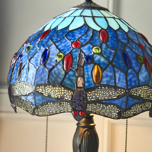 Tiffany asztali lámpa kék szitakötő Interiors 64090 small 4