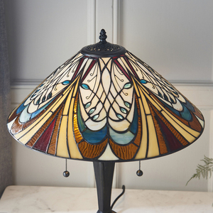 Asztali lámpa Interiors Hector Tiffany többszínű 64163 small 4
