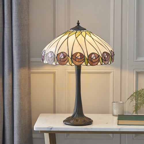 Jelölje be Interiors Tiffany asztali lámpa többszínű üveg 64177