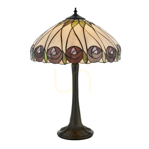 Jelölje be Interiors Tiffany asztali lámpa többszínű üveg 64177