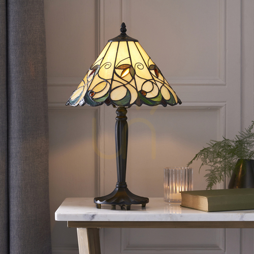 Jelölje be Tiffany asztali lámpa többszínű üveg Interiors Jamelia 64195