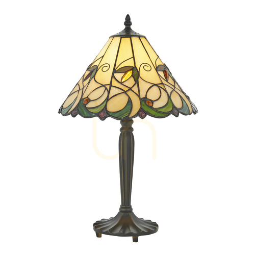 Jelölje be Tiffany asztali lámpa többszínű üveg Interiors Jamelia 64195