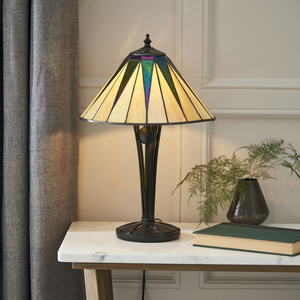 Tiffany asztali lámpa Interiors Sötét csillag többszínű 30 cm 70367 small 3
