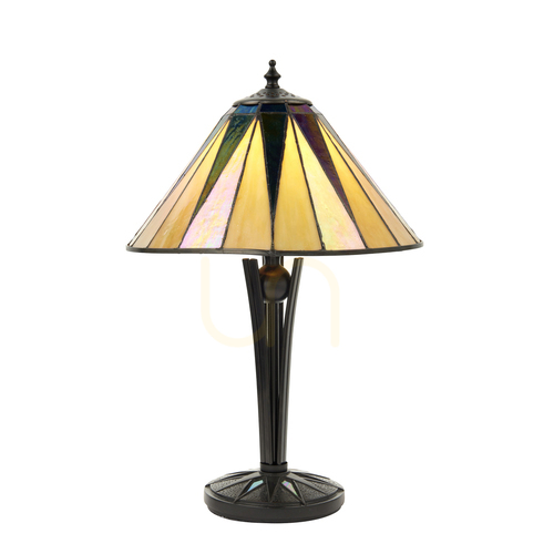 Jelölje be Tiffany asztali lámpa Interiors Sötét csillag többszínű 30 cm 70367
