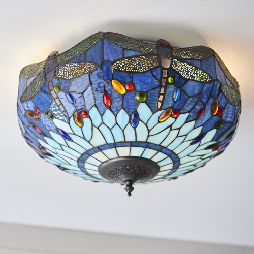 Jelölje be Szitakötő Tiffany kék Plafond 70722 Lakberendezés.