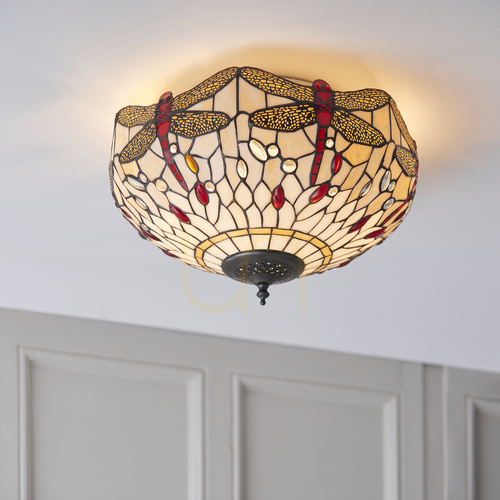 Jelölje be Interiors Szitakötő Tiffany bézs plafond 70723
