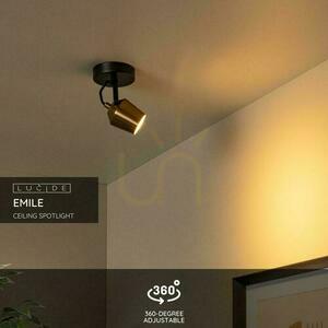 Lucide EMILE LED GU10 mennyezeti lámpa arany-fekete 10,5 cm 51901/01/02 small 2