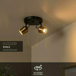 Lucide EMILE mennyezeti spotlámpa 2xGU10 arany-fekete fém 20 cm 51901/02/02 small 2