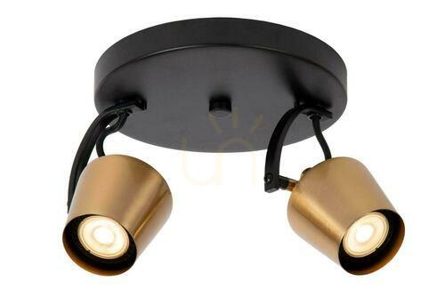 Jelölje be Plafon Lucide Emile 2x GU10 LED arany-fekete fém 20 cm CCT 51901/02/02