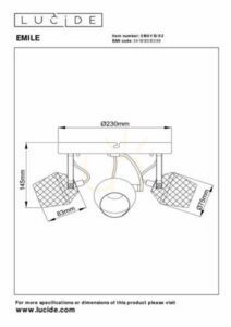 Plafonlámpa Lucide EMILE arany-fekete 3xGU10 LED CCT 23 cm 51901/13/02 small 6