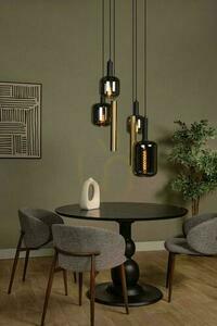 Lucide Joanet függőlámpa 3xE27 sárgaréz fekete üveg 65 cm 45494/16/96 small 2