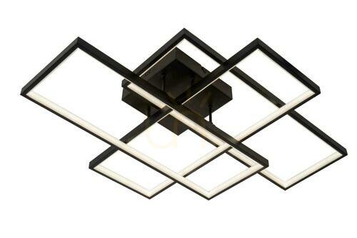 Jelölje be Lucide LOKERO fekete LED mennyezeti lámpa 50 cm 60W￼