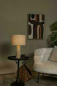 Lucide NIMUE taupe travertin és len asztali lámpa 05556/81/41 small 2