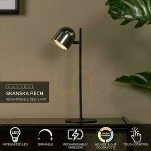 Lucide SKANSKA akkumulátoros LED asztali lámpa szürke 3 W IP44 03649/03/15 small 2