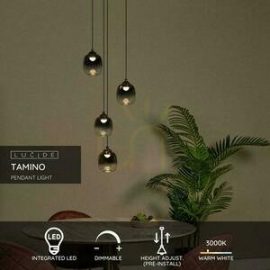 Lucide TAMINO fekete/füstszürke LED függőlámpa 4 × 5,2 W Ø 36 cm 74419/20/30 small 2