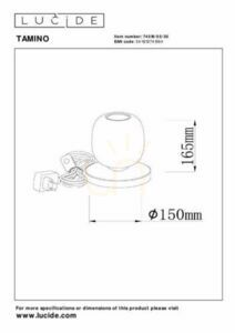 Lucide TAMINO fekete fém LED asztali lámpa 74519/05/30 small 5