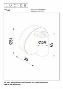 Lucide TONI barna LED fali lámpa alumínium 2 W 29933/02/96 small 5