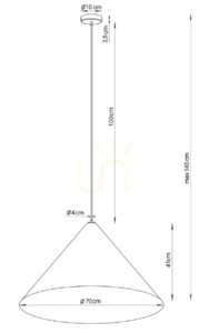Függőlámpa Sigma VESUVIO 3xE27 fekete szürke 70 cm 41063 small 1