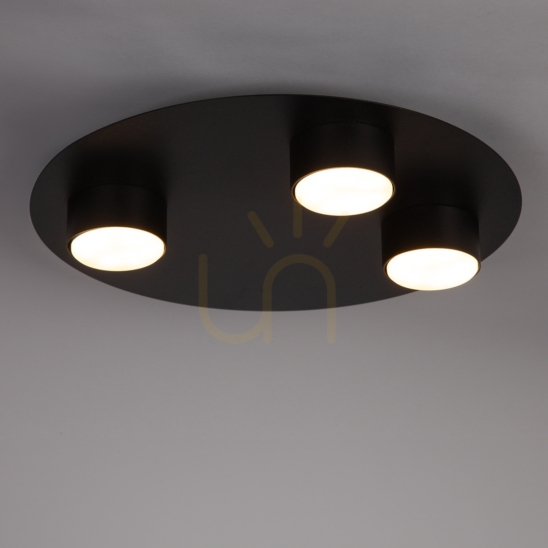 Kilátás Plafon Sigma STAR 3xGX53 fekete 40 cm 40910 Plafon Sigma STAR 3xGX53 fekete 40 cm 40910