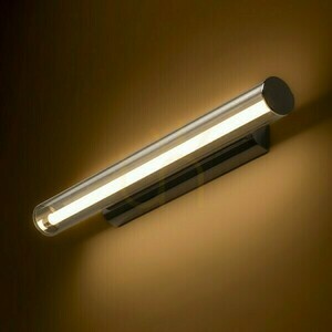 Rendl RIVIER 59 cm-es LED fali lámpa, króm és átlátszó akril, 12 W, 3000 K small 1