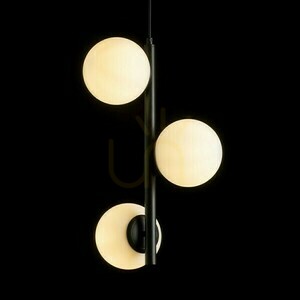 Etheria függőlámpa fekete opálüveg 230 V Led E27 3x11 W. small 3