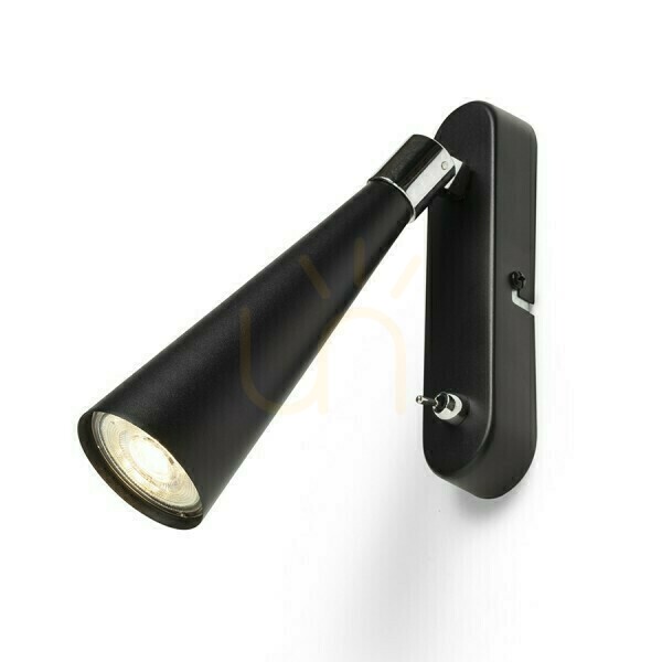 Kilátás Fali lámpa Alexis Fekete króm 230 V Led Gu10 5 Watt. Fali lámpa Alexis Fekete króm 230 V Led Gu10 5 Watt.