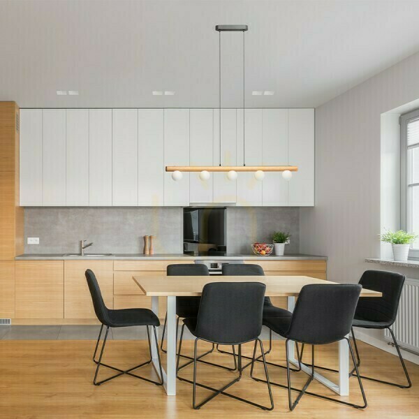 Kijelző Noctis fa/halvány üveg függőlámpa 230 V Led G9 5x7 W. Noctis fa/halvány üveg függőlámpa 230 V Led G9 5x7 W.