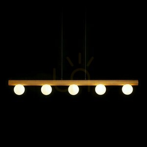 Noctis fa/halvány üveg függőlámpa 230 V Led G9 5x7 W. 4 Noctis fa/halvány üveg függőlámpa 230 V Led G9 5x7 W. small 4