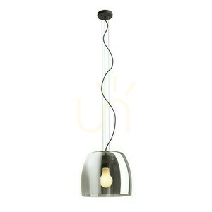 Orlando 35 függőlámpa színezett üveg/fekete 230 V Led E27 24 W. small 1