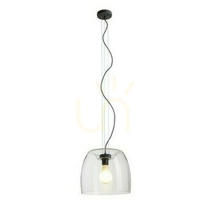 Orlando 35 függőlámpa átlátszó üveg/fekete 230 V Led E27 24 W. small 0