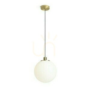 Boulder 30 opálüveg/brusztolt sárgaréz függőlámpa 230 V Led E27 15 W. small 0