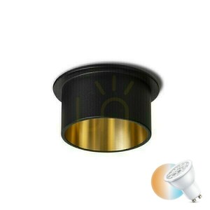 Orta süllyesztett mennyezeti lencse fekete/arany 230 V Led Gu10 9 W. 0 Orta süllyesztett mennyezeti lencse fekete/arany 230 V Led Gu10 9 W. small 0