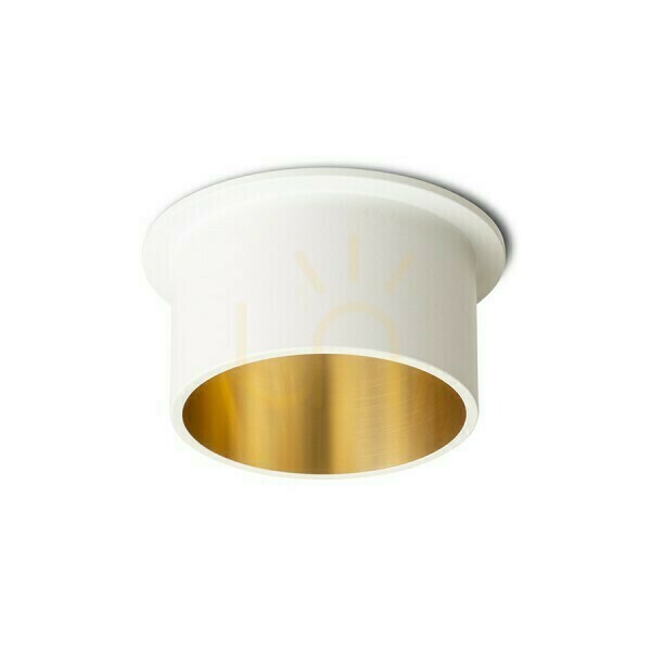 Kilátás Orta süllyesztett mennyezeti lencse fehér/arany 230 V Led Gu10 9 W. Orta süllyesztett mennyezeti lencse fehér/arany 230 V Led Gu10 9 W.