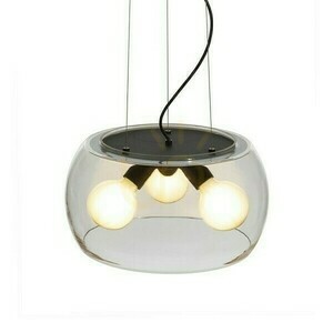 Amanda függőlámpa fekete matt tiszta üveg 230 V Led E27 3x15 W. small 2