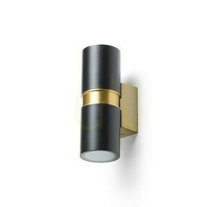 Kültéri fali lámpa Mano Black/Brass Brushed 230 V Led Gu10 2x8 W Ip54 1 Kültéri fali lámpa Mano Black/Brass Brushed 230 V Led Gu10 2x8 W Ip54 small 1