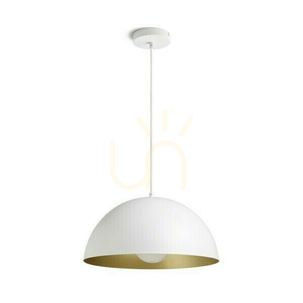 Kilátás Gladys 40 fehér/arany függőlámpa 230 V Led E27 30 W. Gladys 40 fehér/arany függőlámpa 230 V Led E27 30 W.